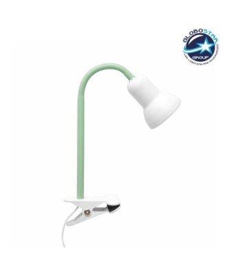 GLOBOSTAR® TAVOLO 204-0153 Παιδικό Επιτραπέζιο Φωτιστικό Πορτατίφ με Ντουί 1 x E14 AC 220-240V IP20 - Πράσινο & Λευκό - Μ11 x Π9 x Υ35cm